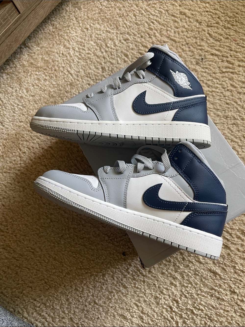 NEW! Nike Kids Gray and White Low-Top Sneakers